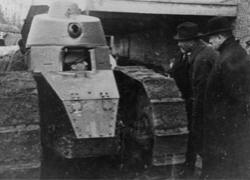 Underground tests on the FT tank on a former battlefield