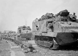 The first French Schneider tanks enter the war at Berry-au-Bac