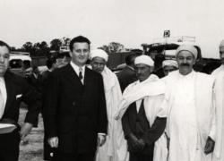 Laying of the first stone of the Berliet plant at Rouïba in Algeria
