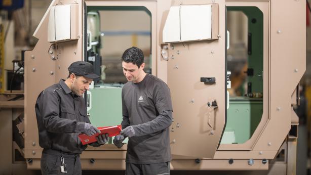 test véhicule blindé